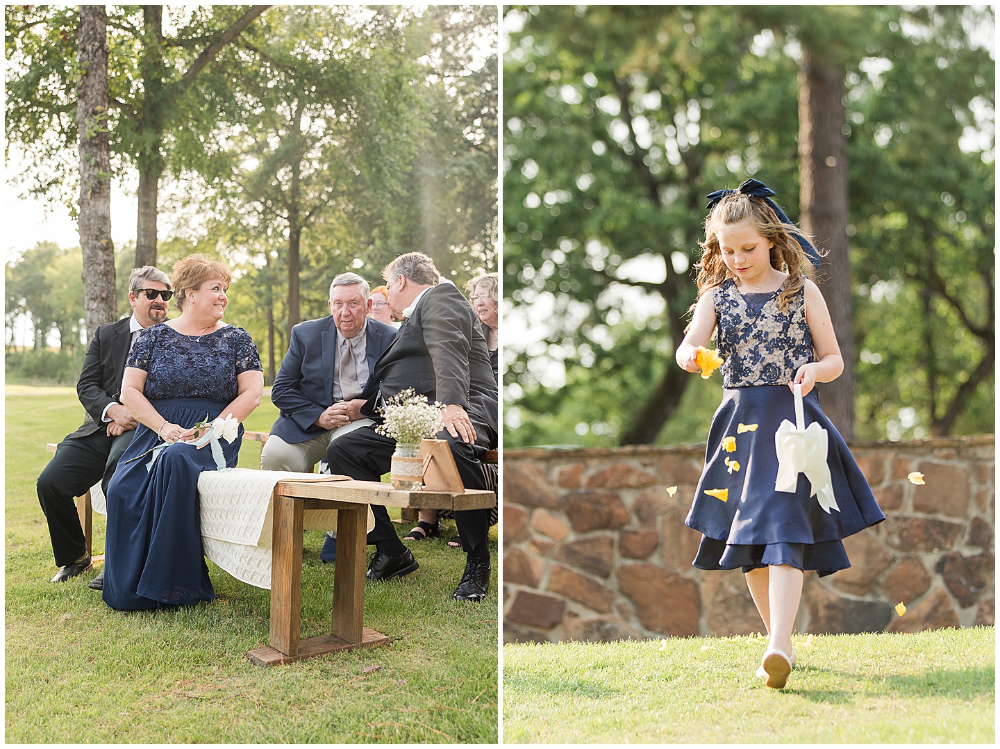 East Texas Navy and Silver Wilderness Spring Wedding Silver Star Ranch