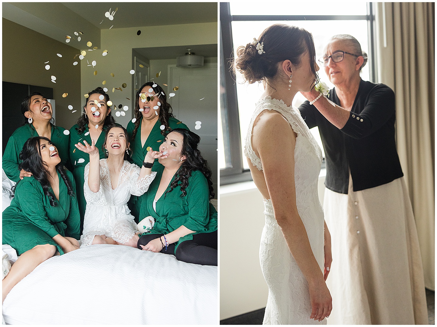 Intimate Wenatchee June Wedding at the Host, emerald green and white accents