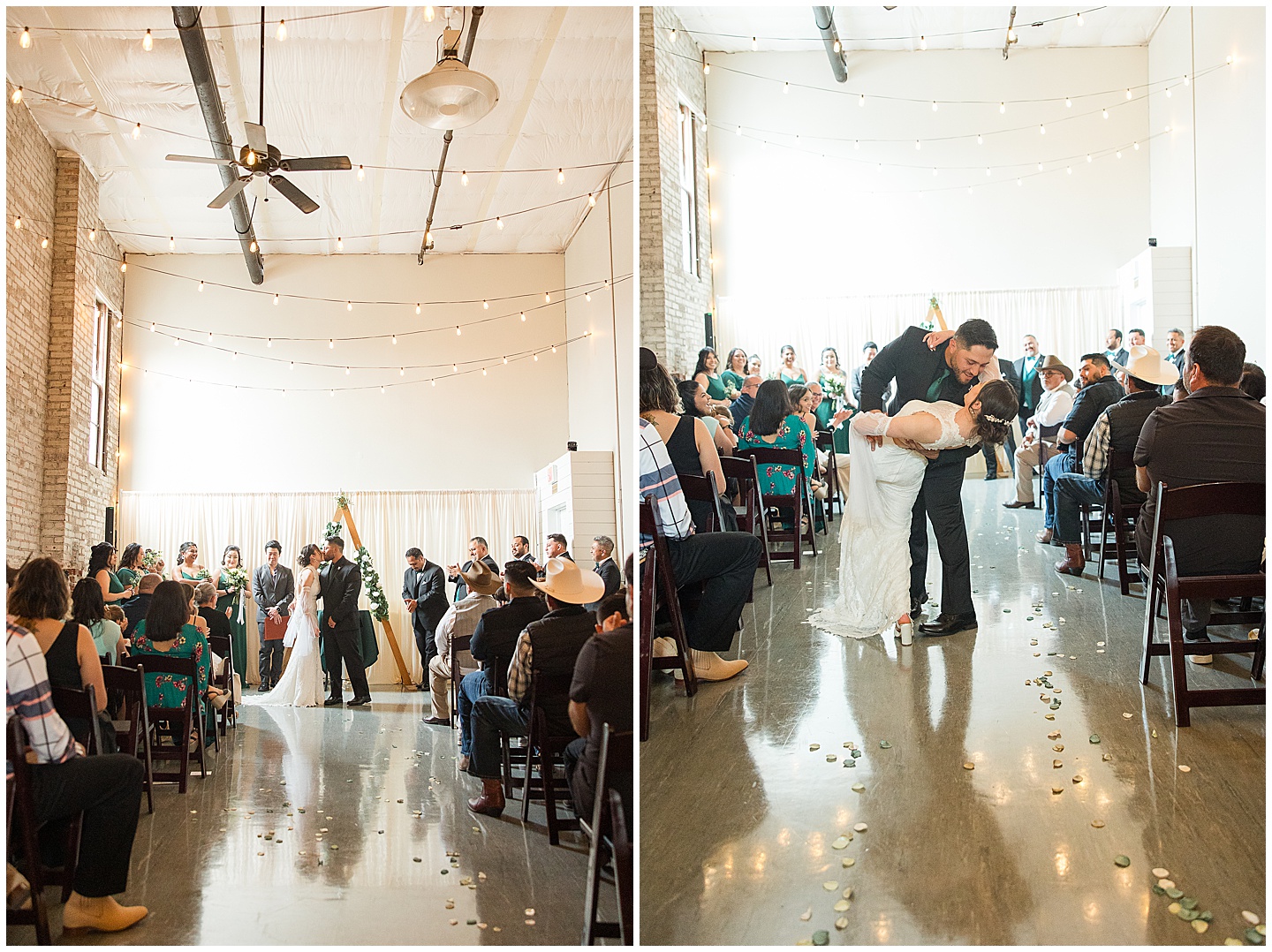 Intimate Wenatchee June Wedding at the Host, emerald green and white accents