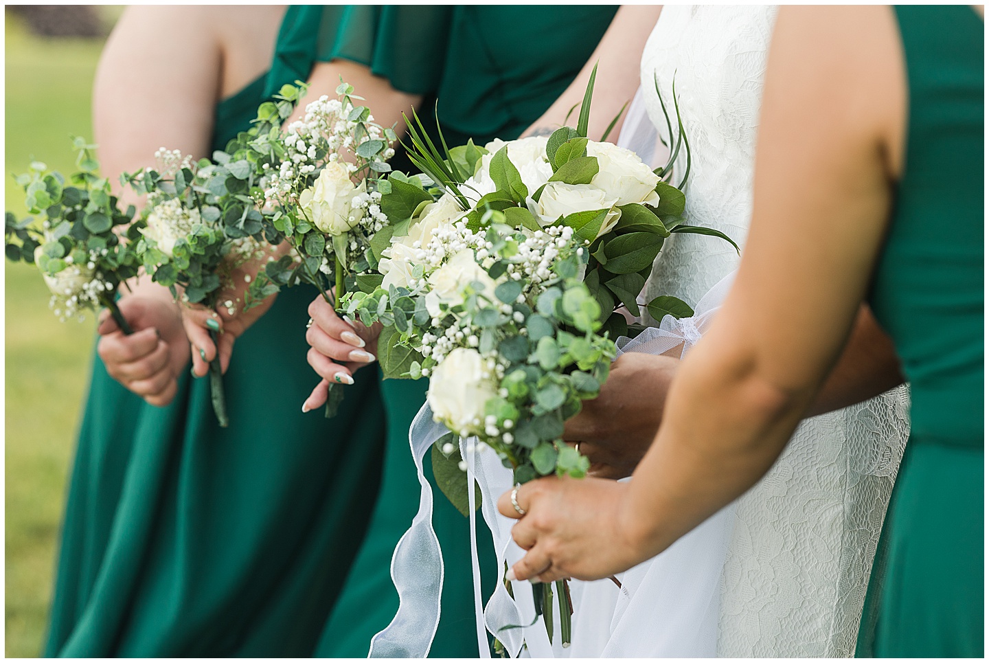 Intimate Wenatchee June Wedding at the Host, emerald green and white accents