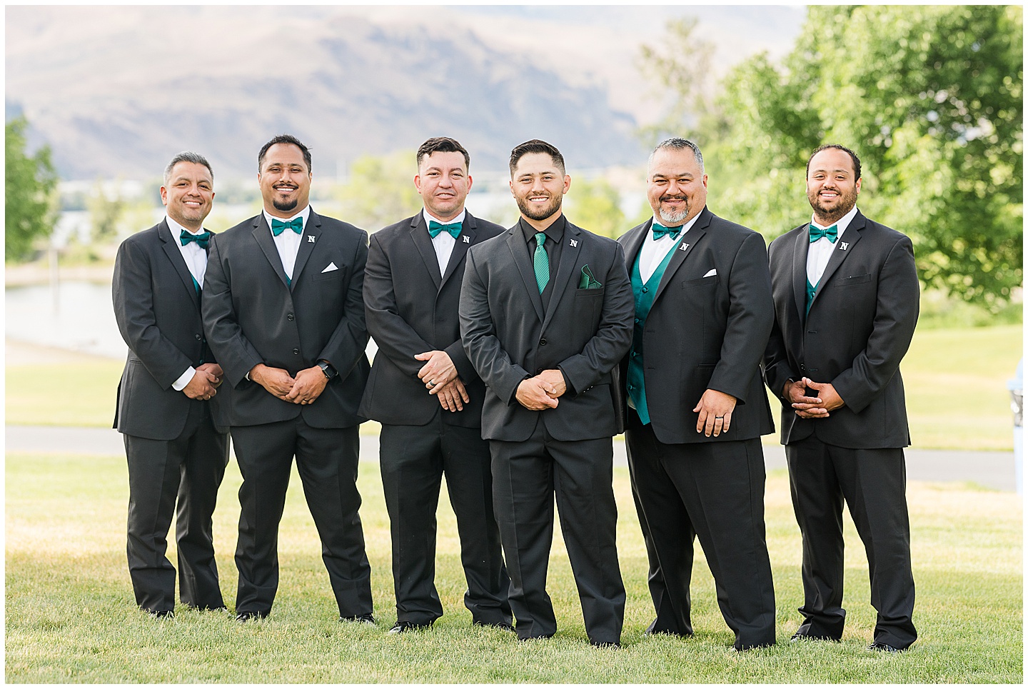 Intimate Wenatchee June Wedding at the Host, emerald green and white accents