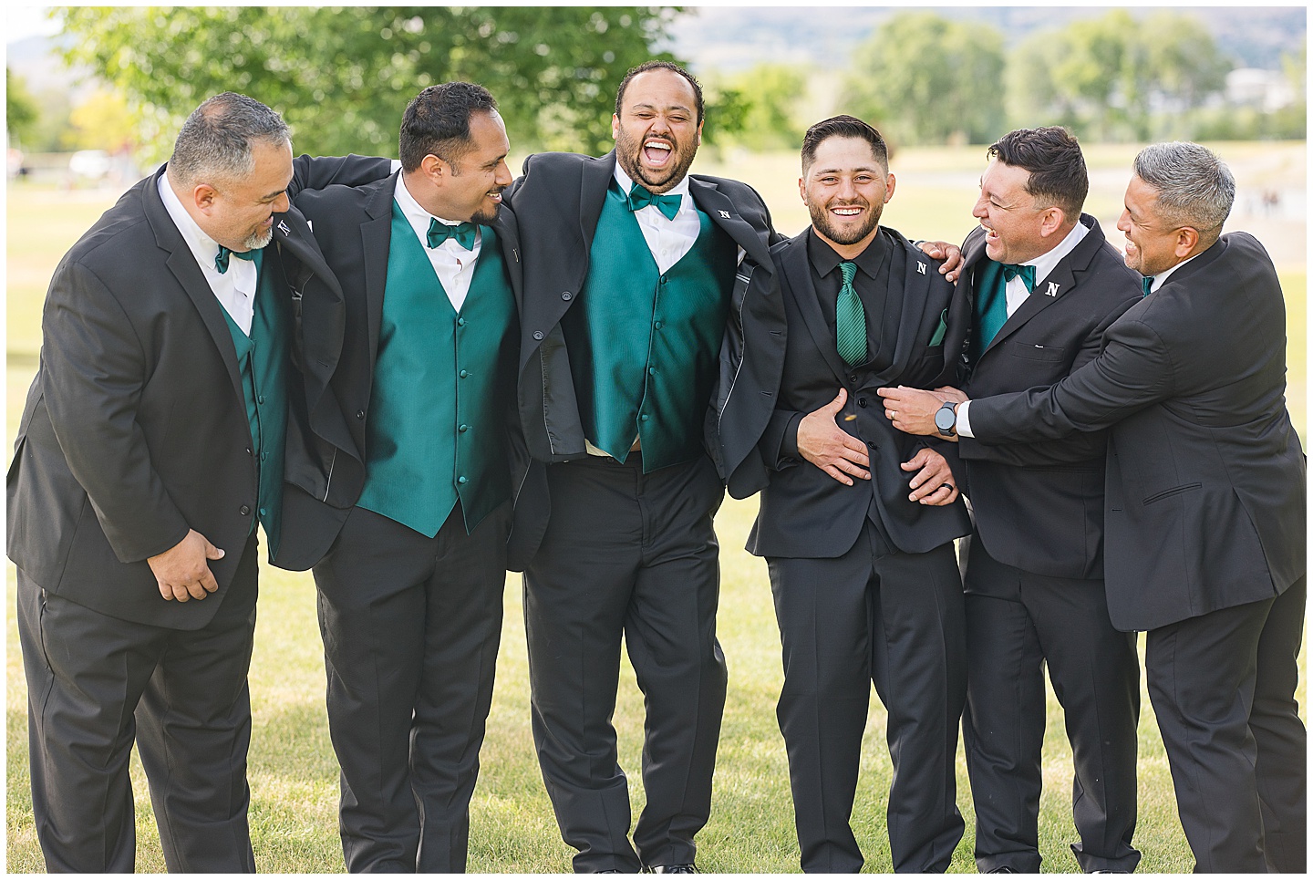 Intimate Wenatchee June Wedding at the Host, emerald green and white accents