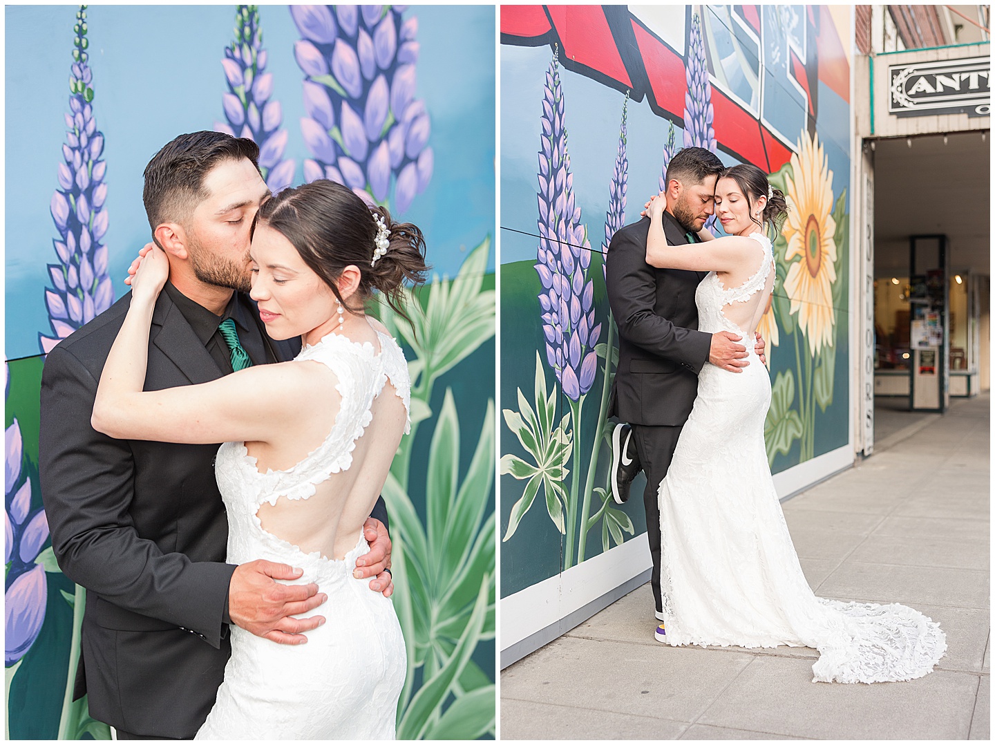 Intimate Wenatchee June Wedding at the Host, emerald green and white accents