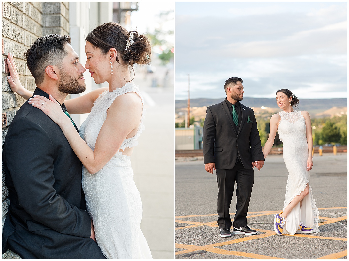 Intimate Wenatchee June Wedding at the Host, emerald green and white accents