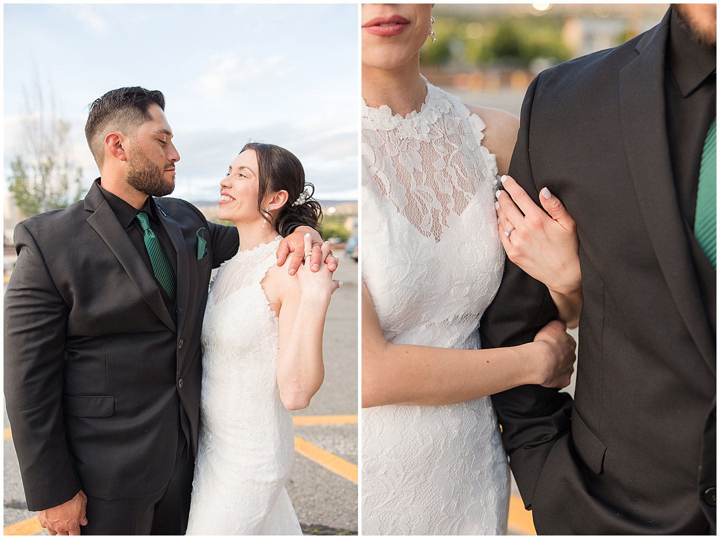 Intimate Wenatchee June Wedding at the Host, emerald green and white accents